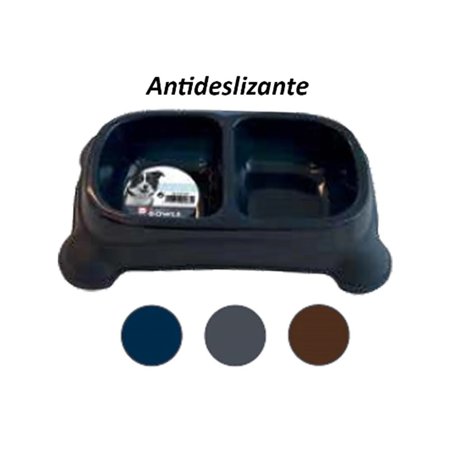 PLATO DOBLE ANTIDESLIZANTE 650 ML