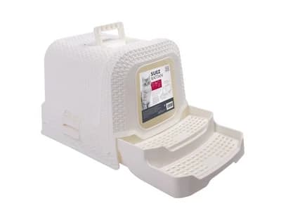 LITERA RATTAN SUEZ - BLANCA (69x42x41cm)