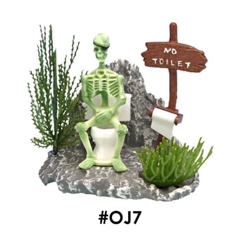 SKELETON ON TOILET
