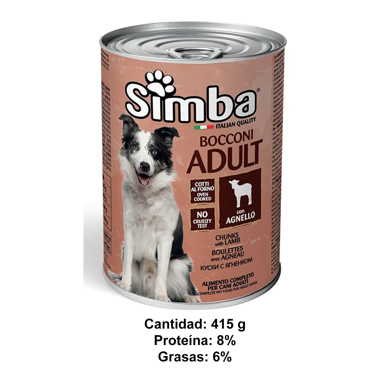 SALVATAJE SIMBA LATA PERRO 415G CORDERO