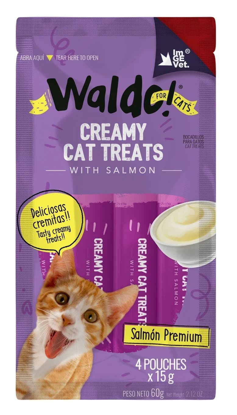 WALDO CREAMY CAT TREAT SALMON PREM60G