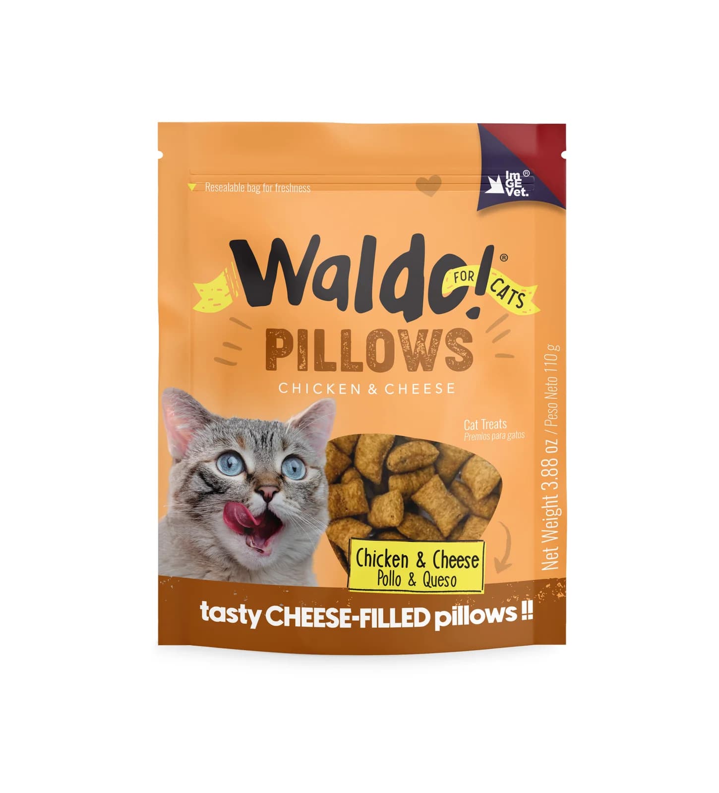 WALDO CAT PILLOWS CHICKEN & CHEESE 110G