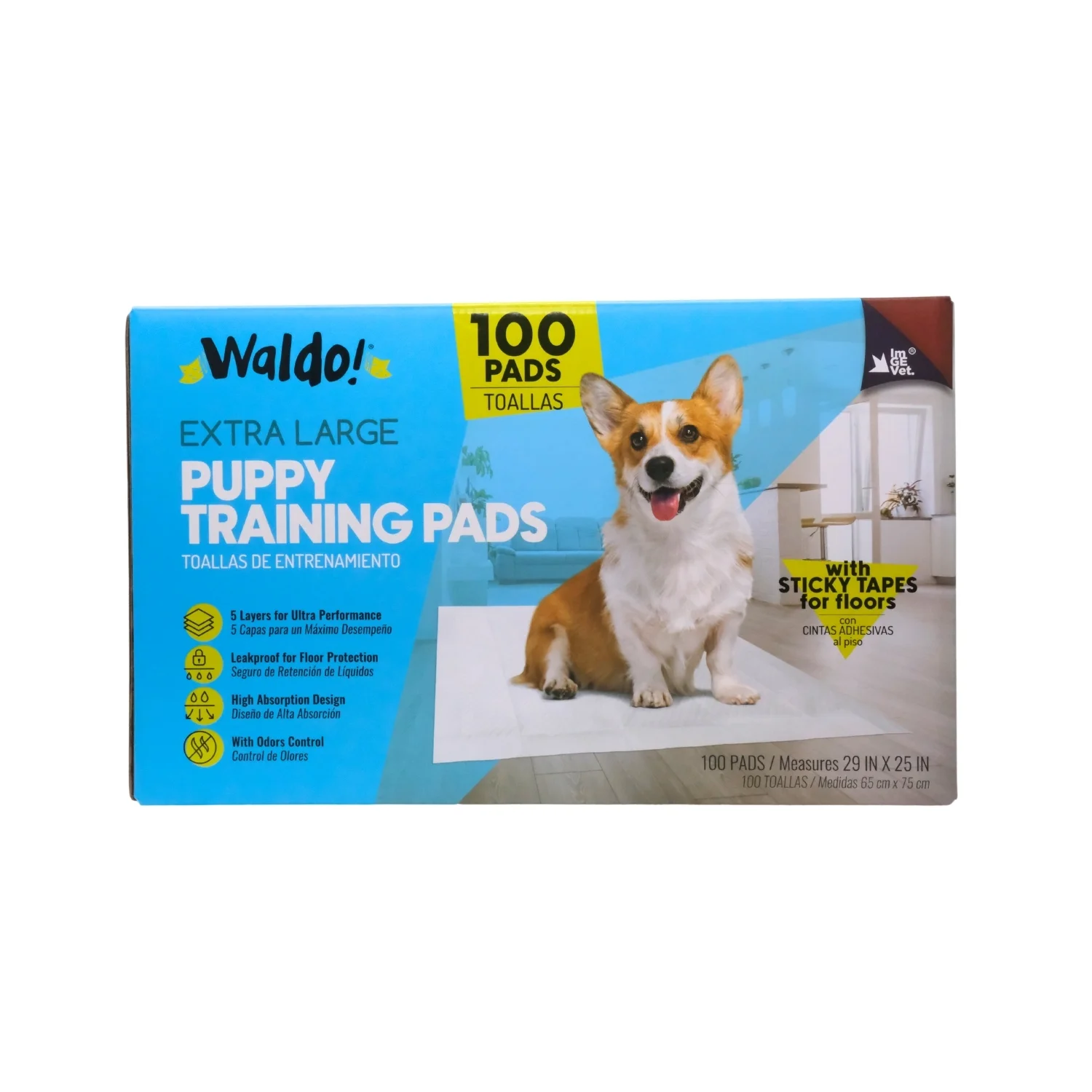 WALDO TRAINING PADS 100 PCS 65x75 cm