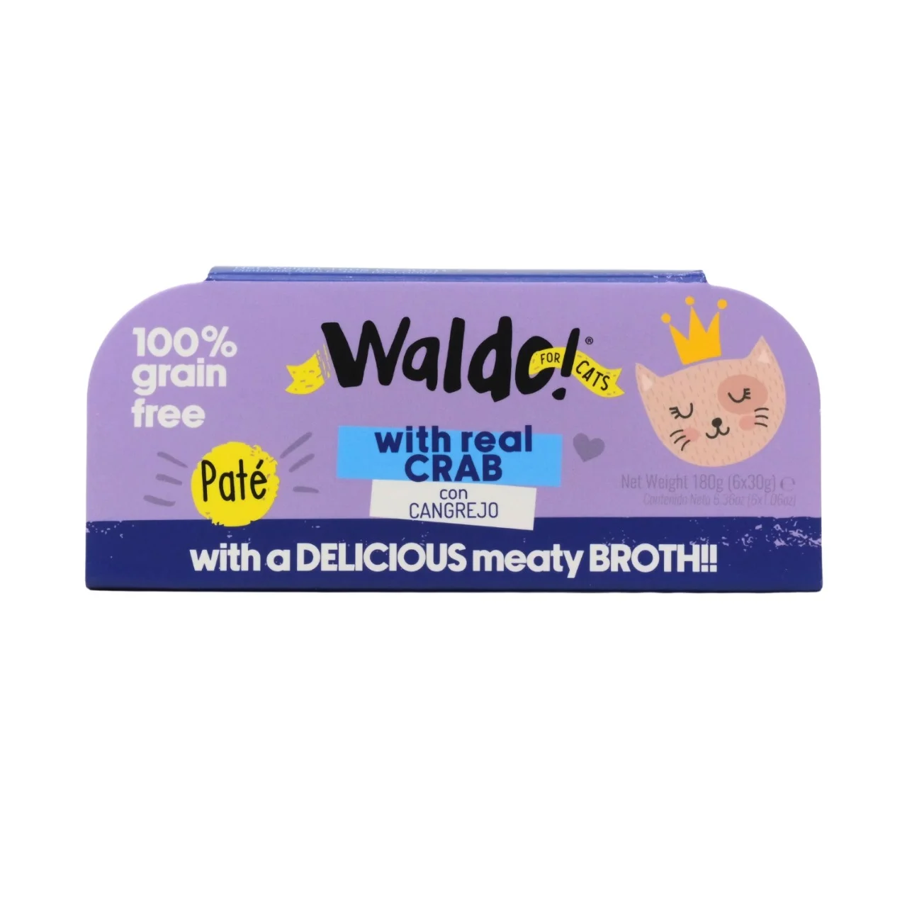 WALDO FOR CATS TARRINAS 6PACK CRAB 30G