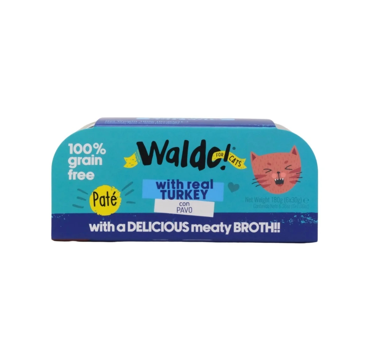 WALDO FOR CATS TARRINAS 6PACK TURKEY 30G